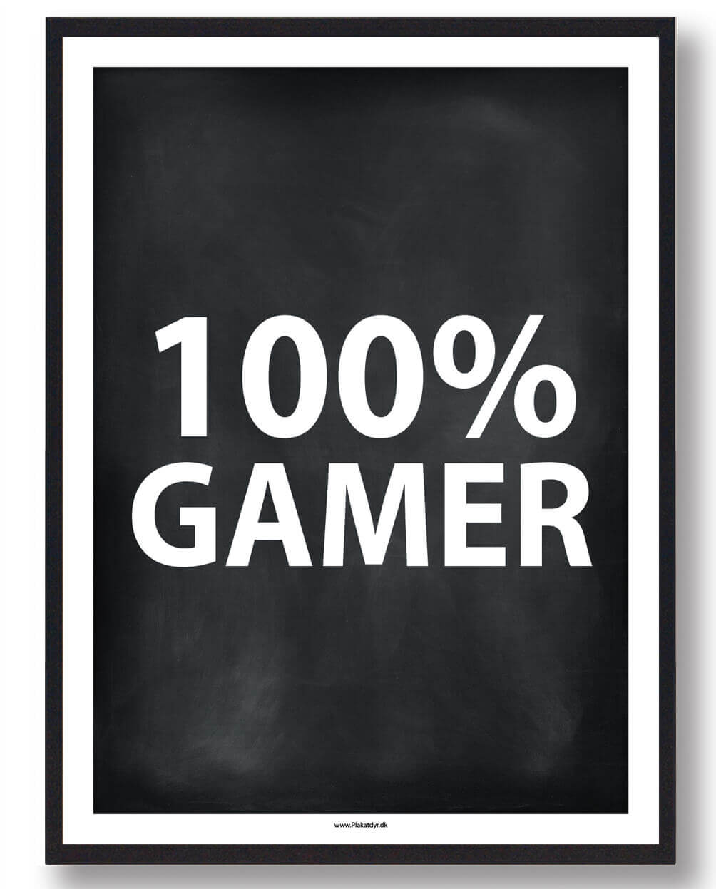 100% GAMER - gamerplakat (sort PC)