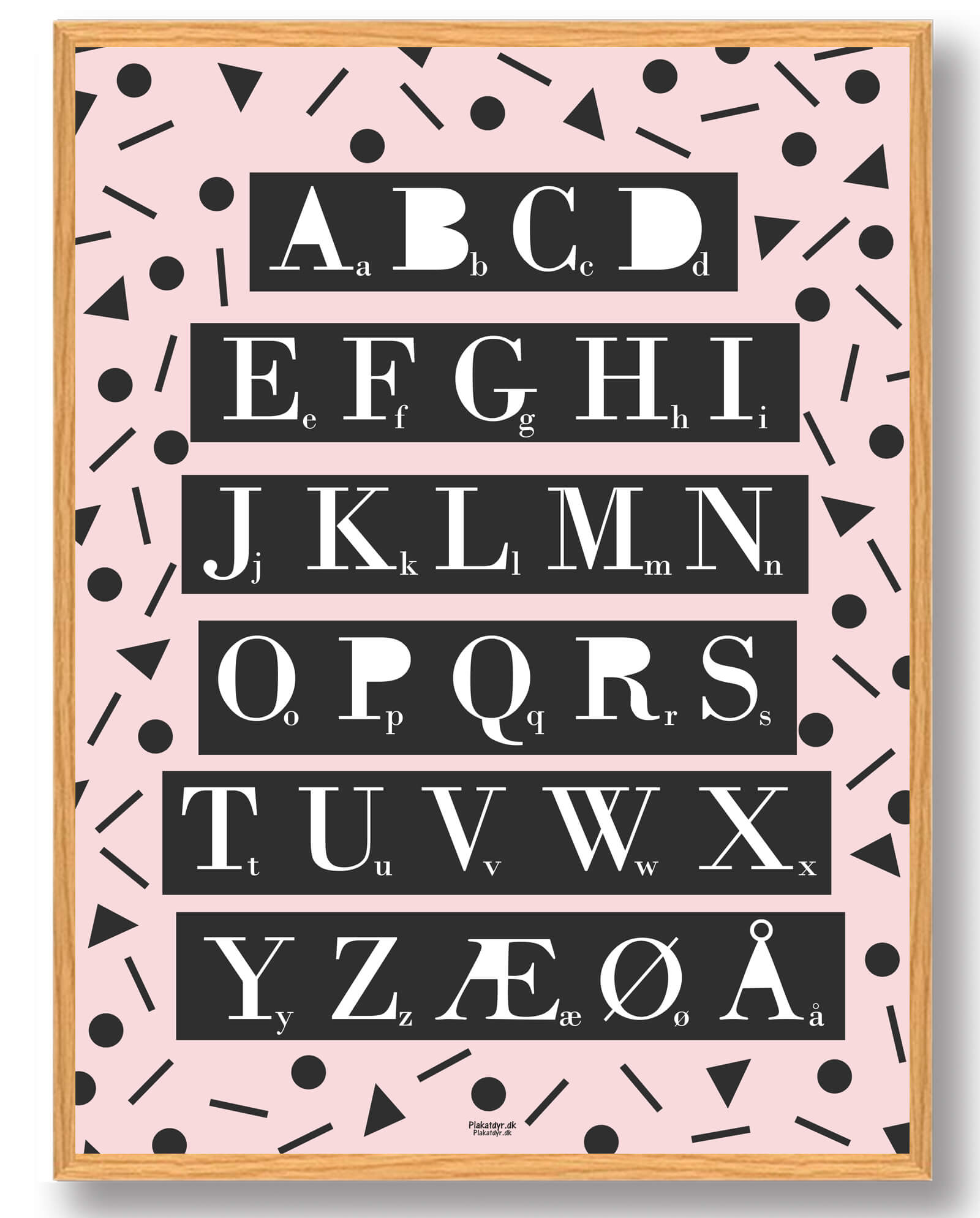 ABC-plakat (lyserød)