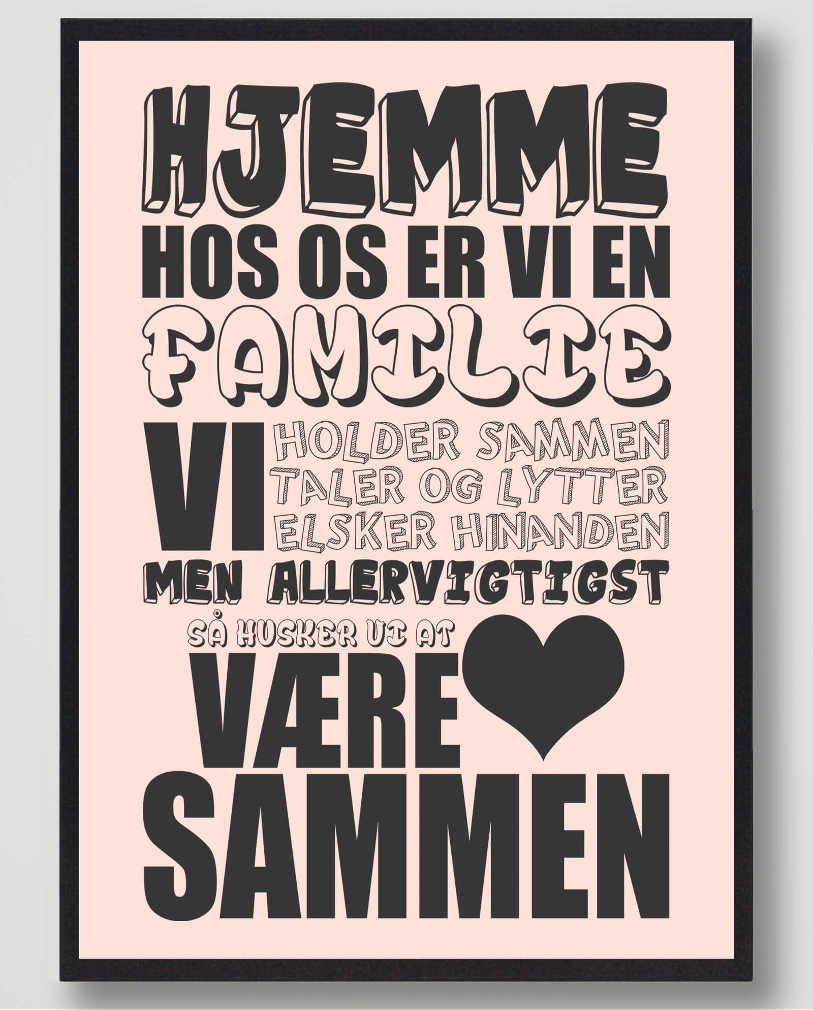 Hjemme hos os... (Rosa) - plakat