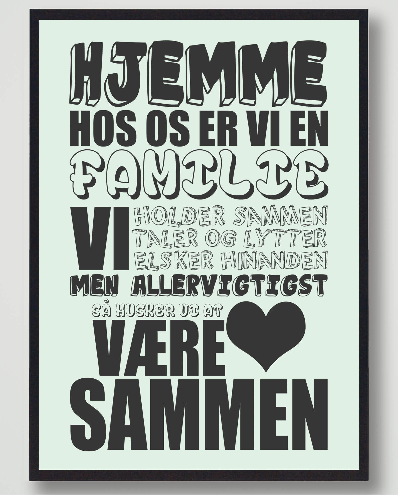 Hjemme hos os... (Mint) - plakat