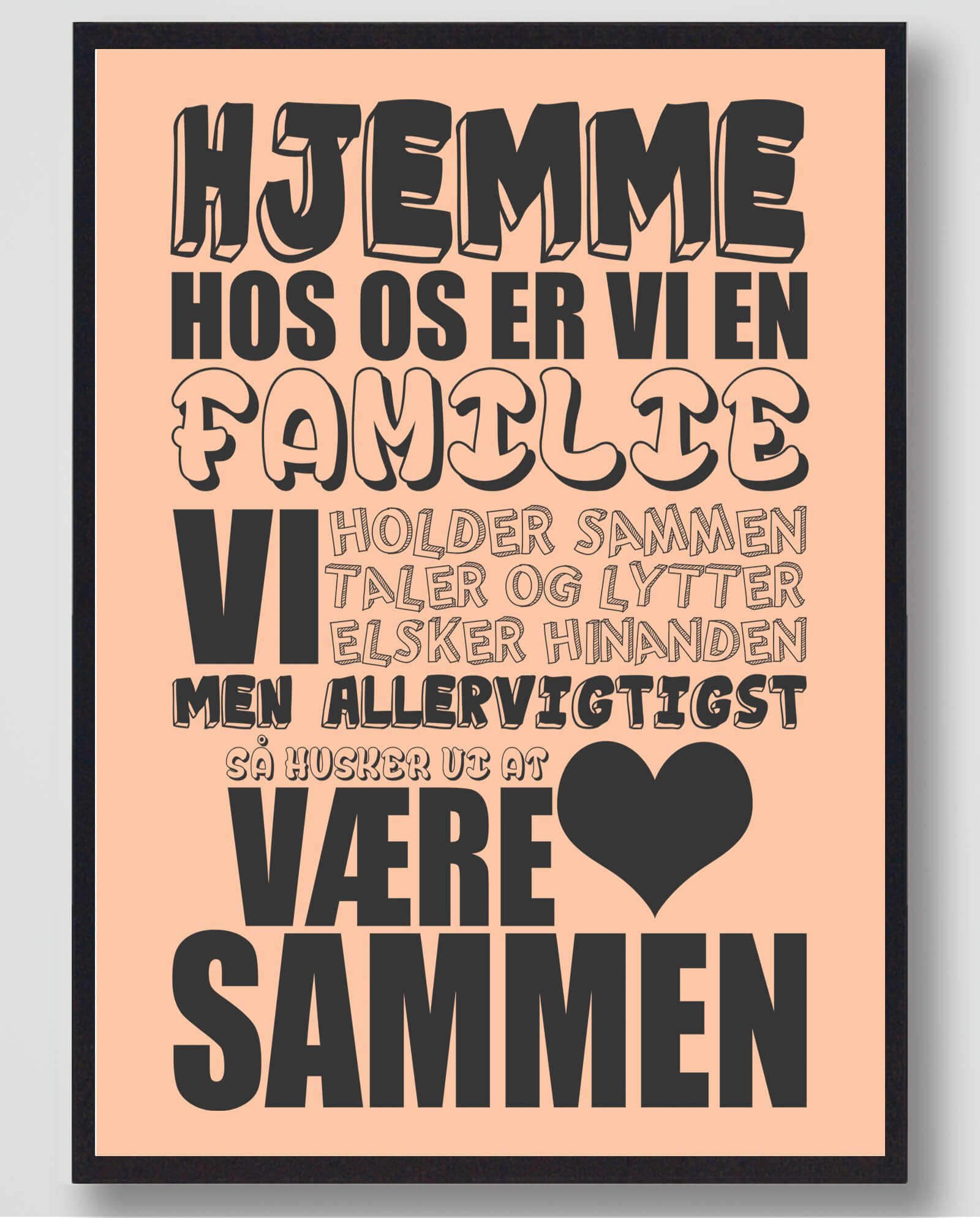 Hjemme hos os... (Orange) - plakat