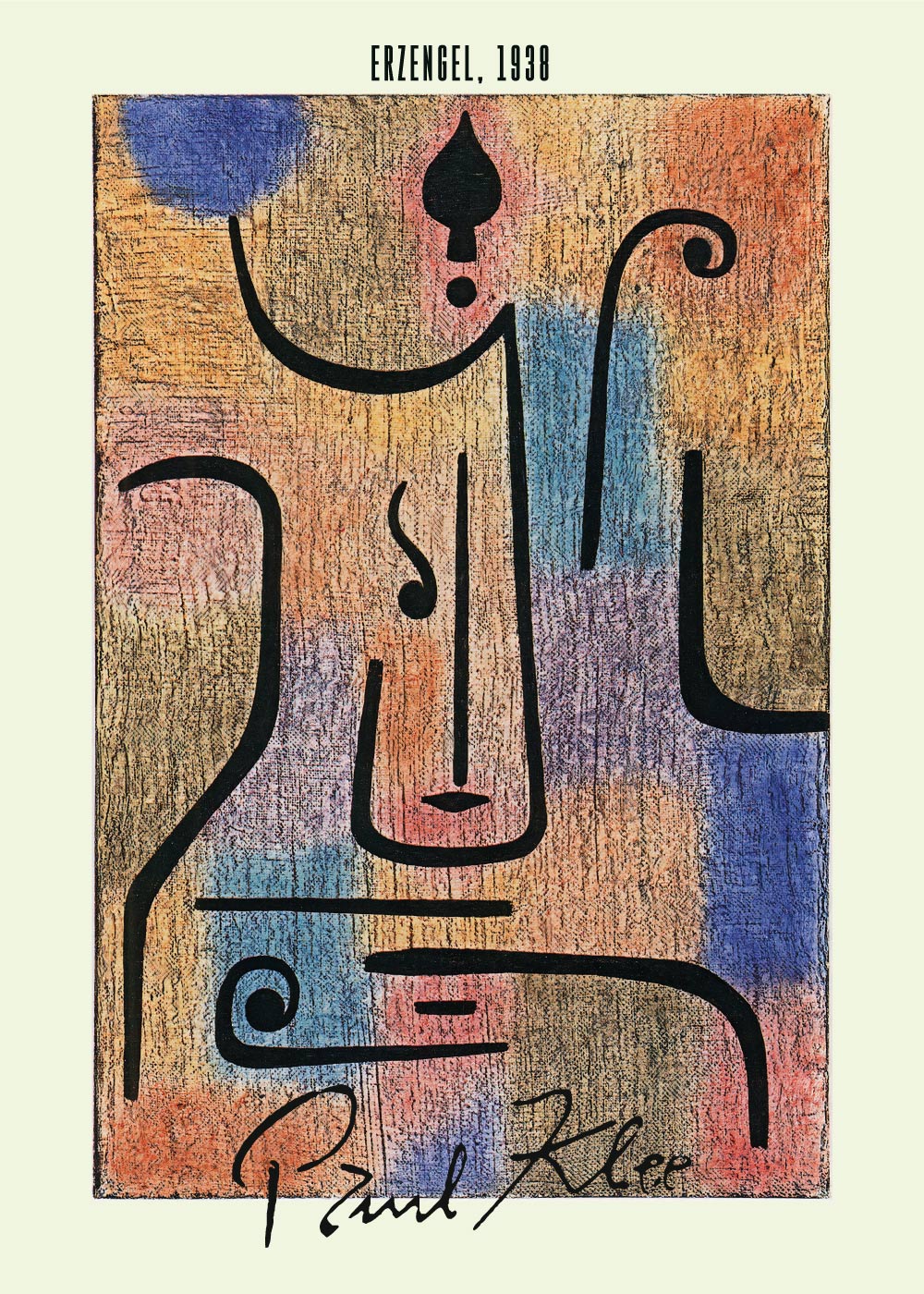 Erzengel - Paul Klee Kunstplakat