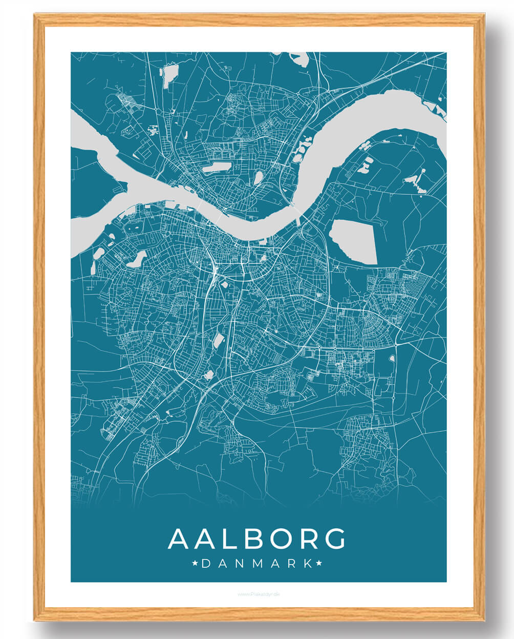 Aalborg plakat - blå