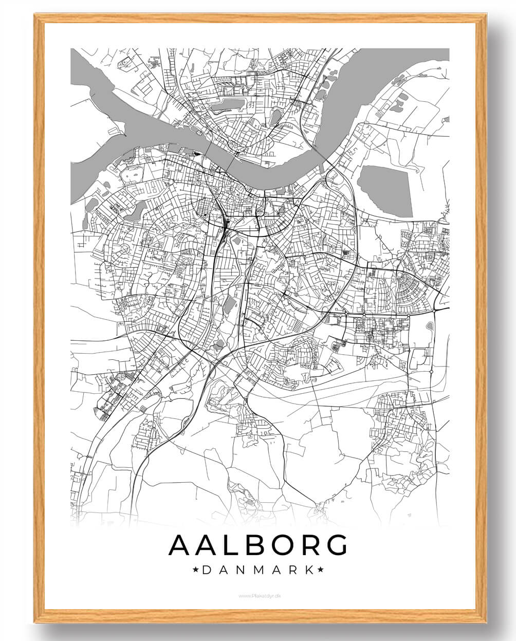 Aalborg plakat - hvid