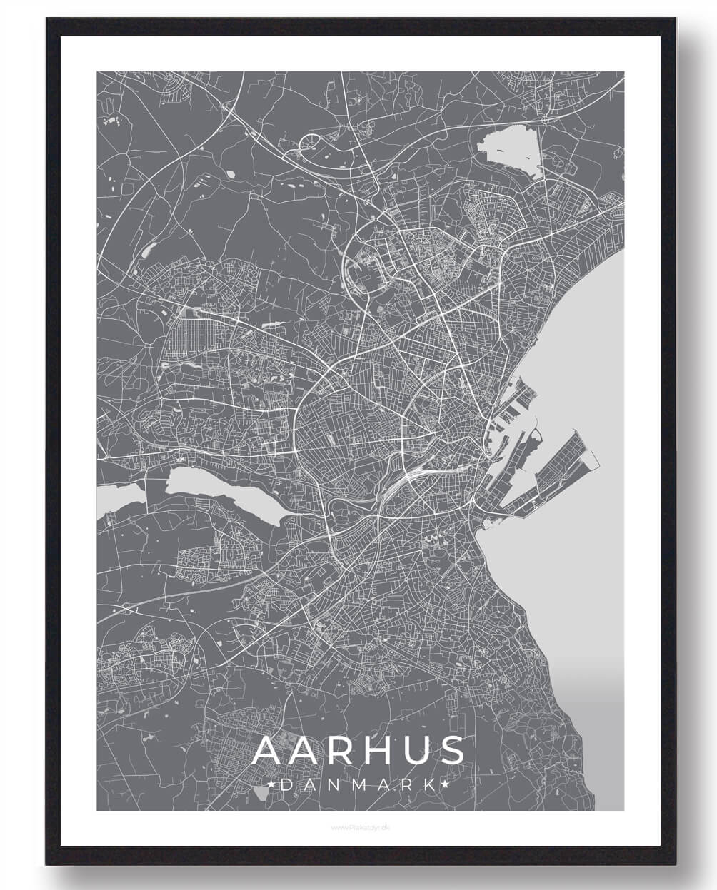 Aarhus plakat - grå