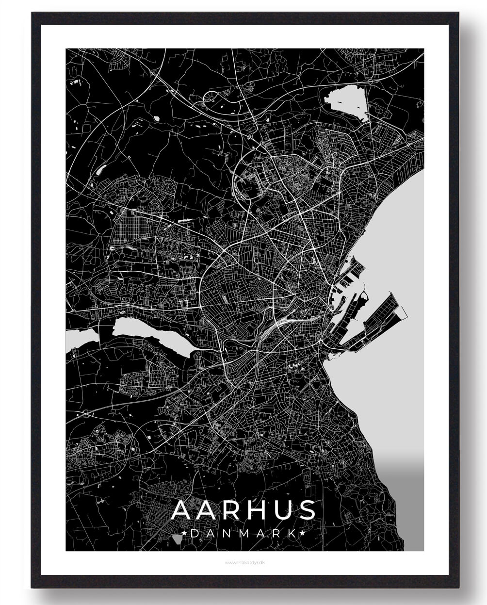 Aarhus plakat - sort