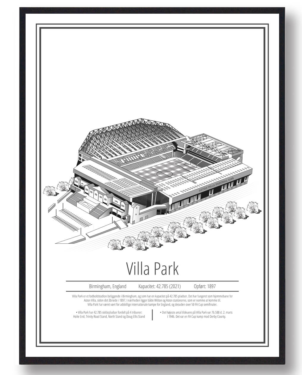 Villa Park - Aston Villa  -  stadion plakat