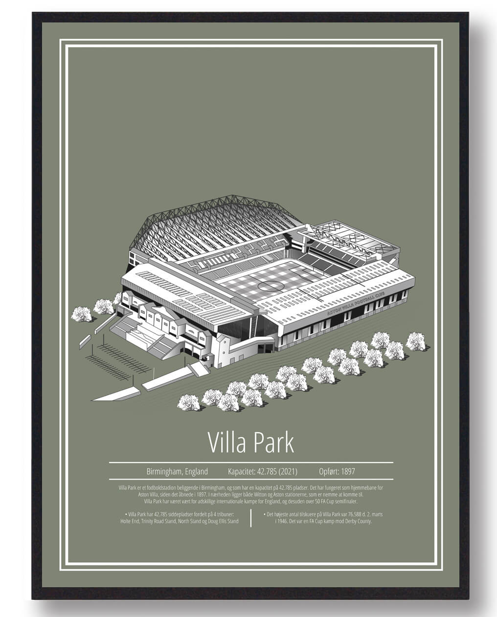 Villa Park - Aston Villa  -  stadion plakat