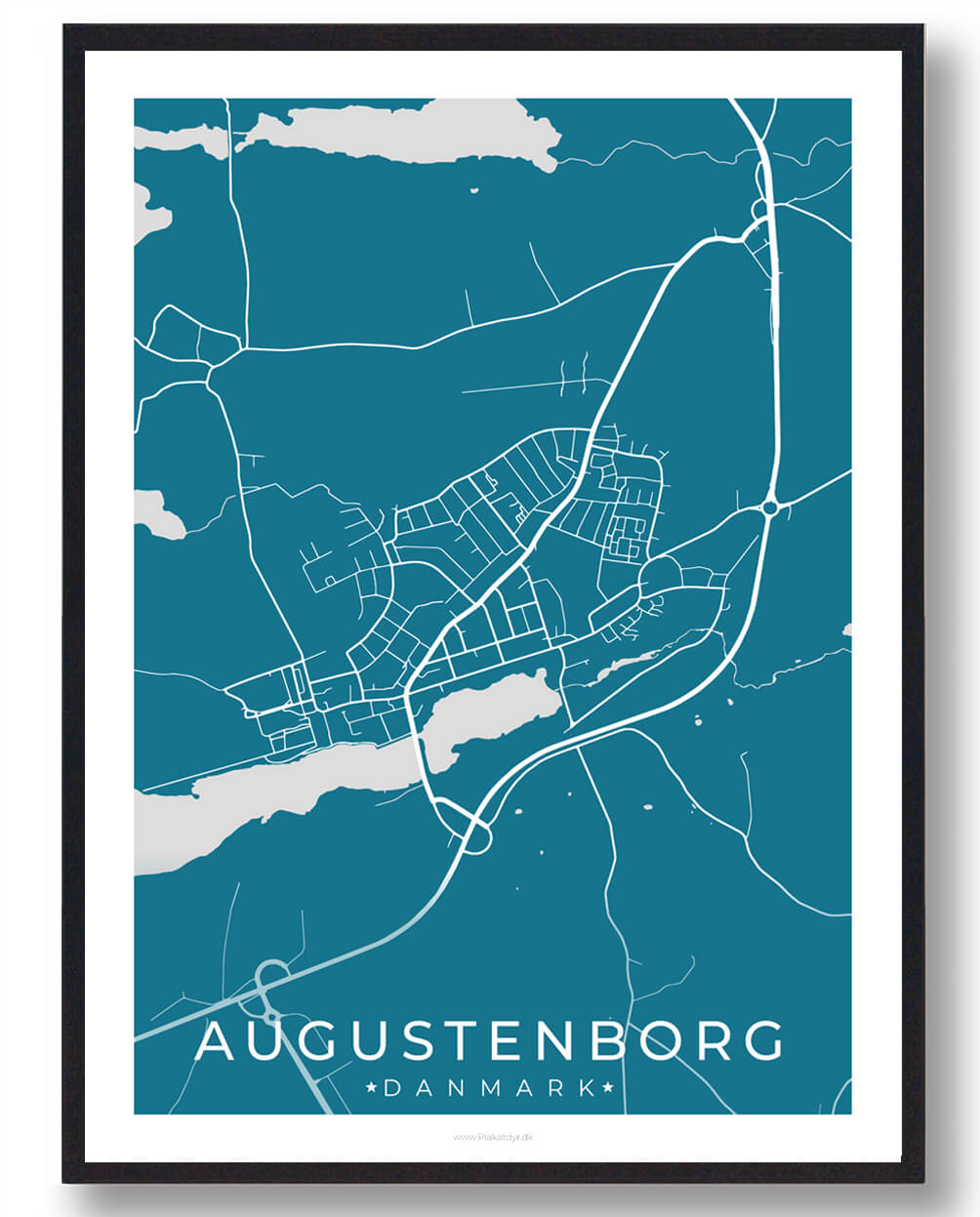 Augustenborg byplakat - blå