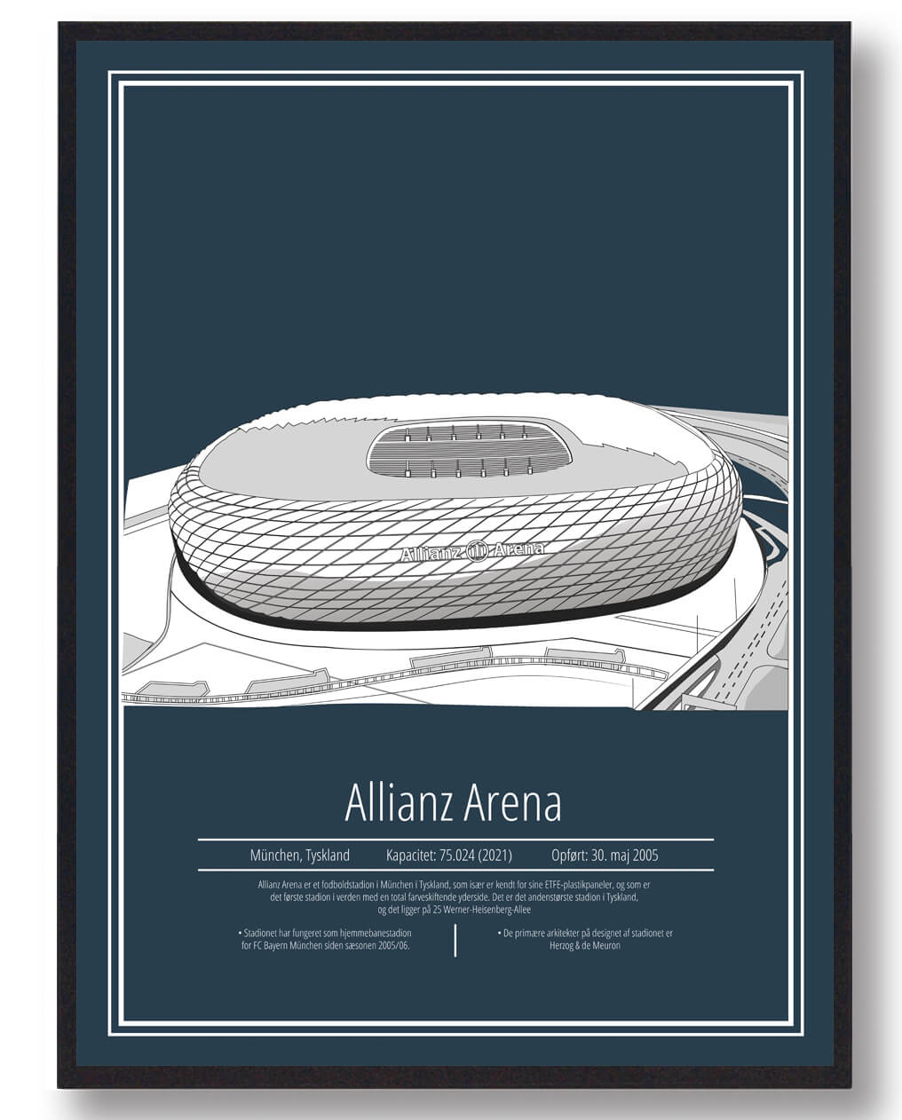 Allianz Arena - Bayern München  -  stadion plakat
