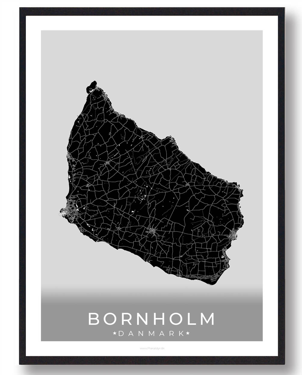 Bornholm plakat (sort)