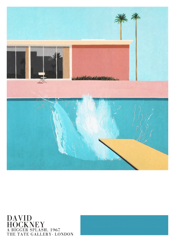 A bigger splash - David Hockney kunstplakat