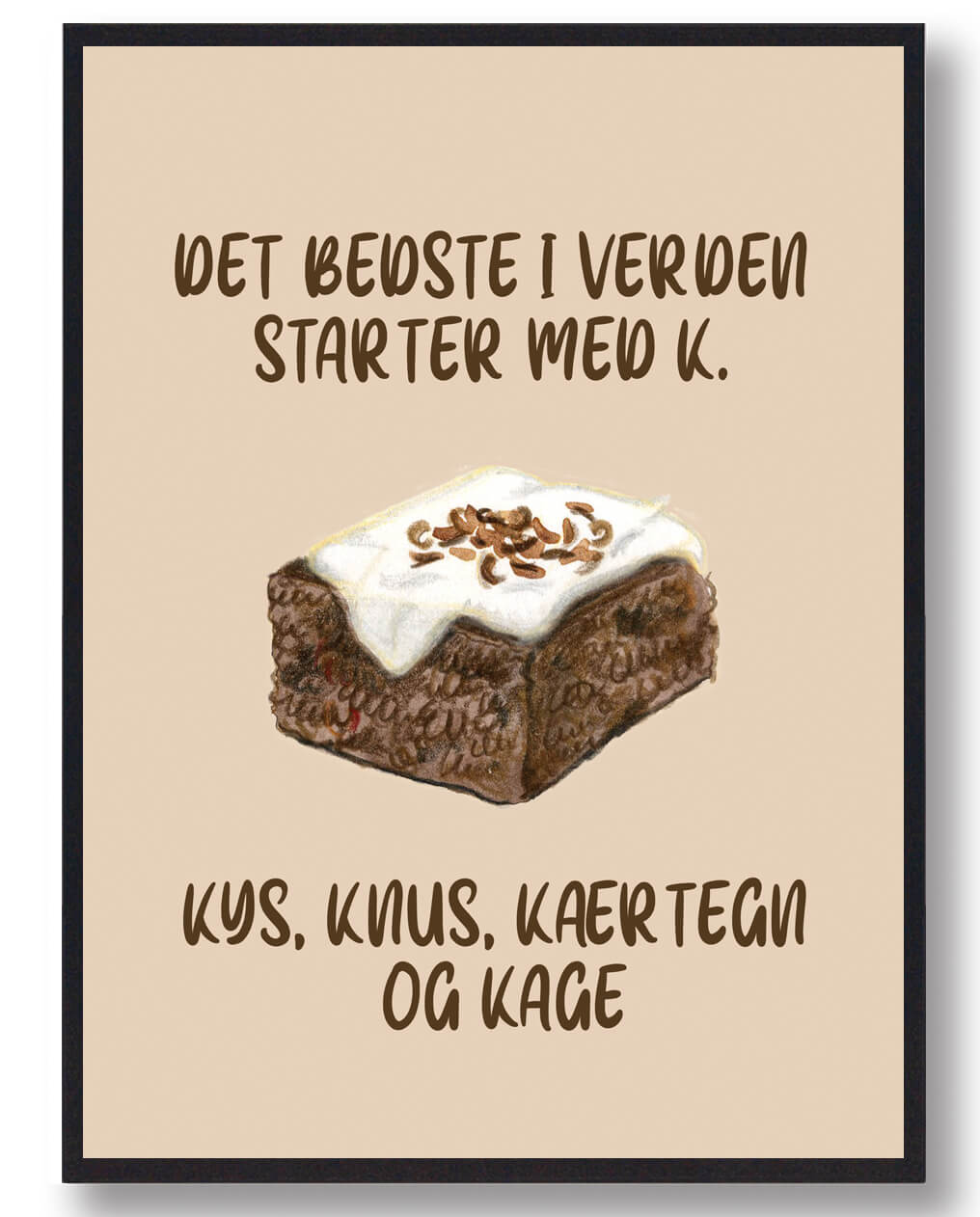 Det bedste i verden... - Kage plakat