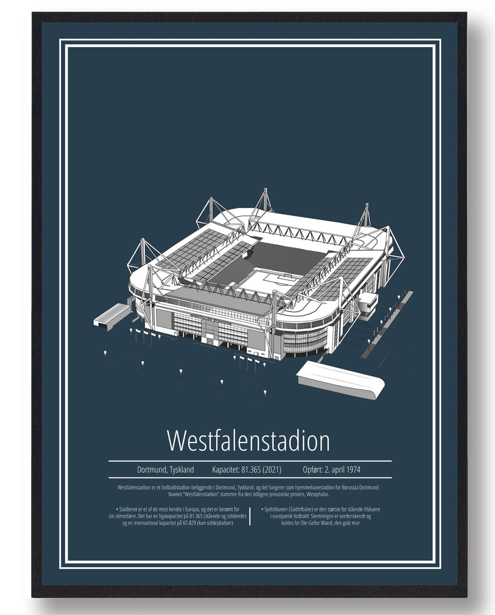 Westfalenstadion - Dortmund  -  stadion plakat