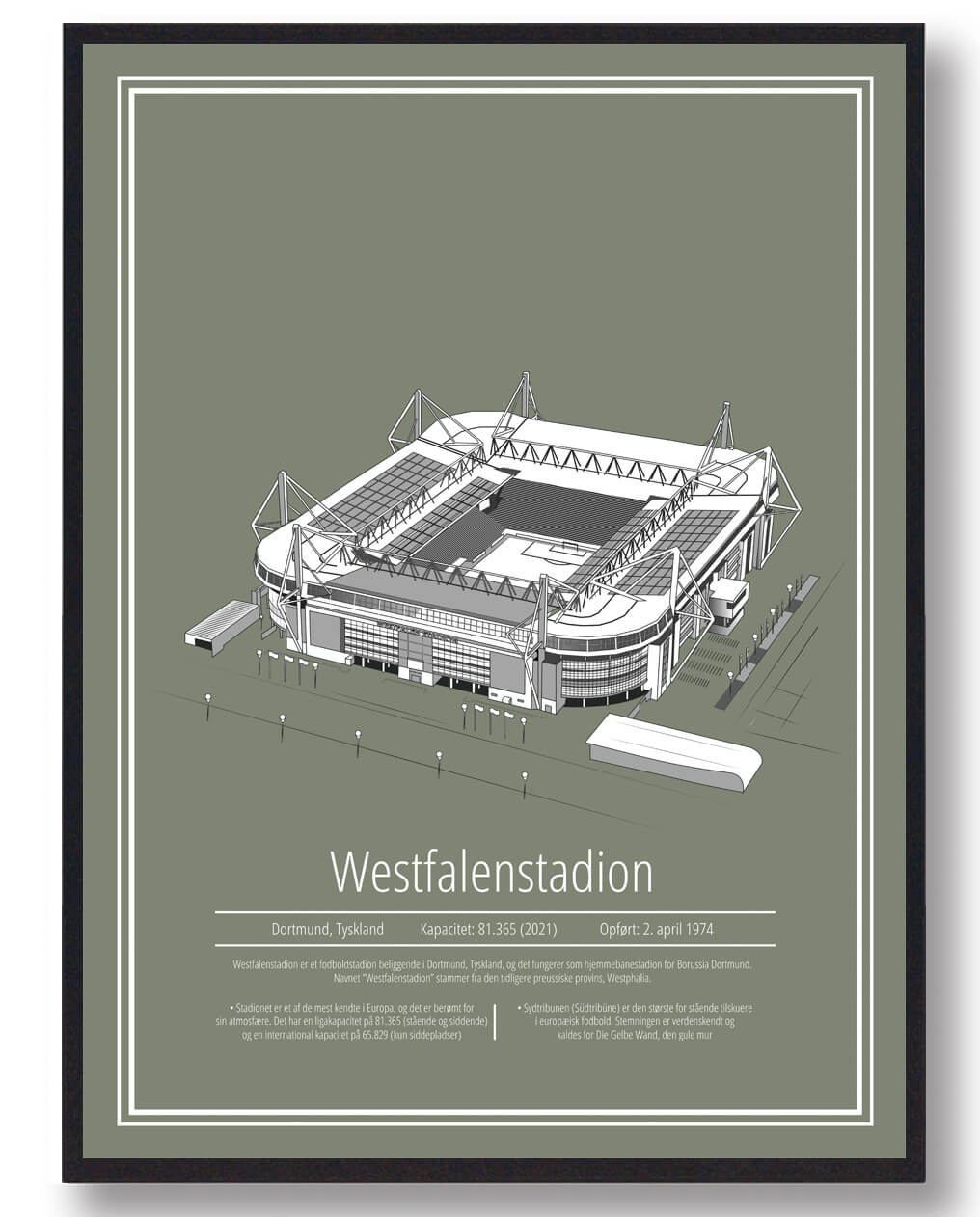 Westfalenstadion - Dortmund  -  stadion plakat