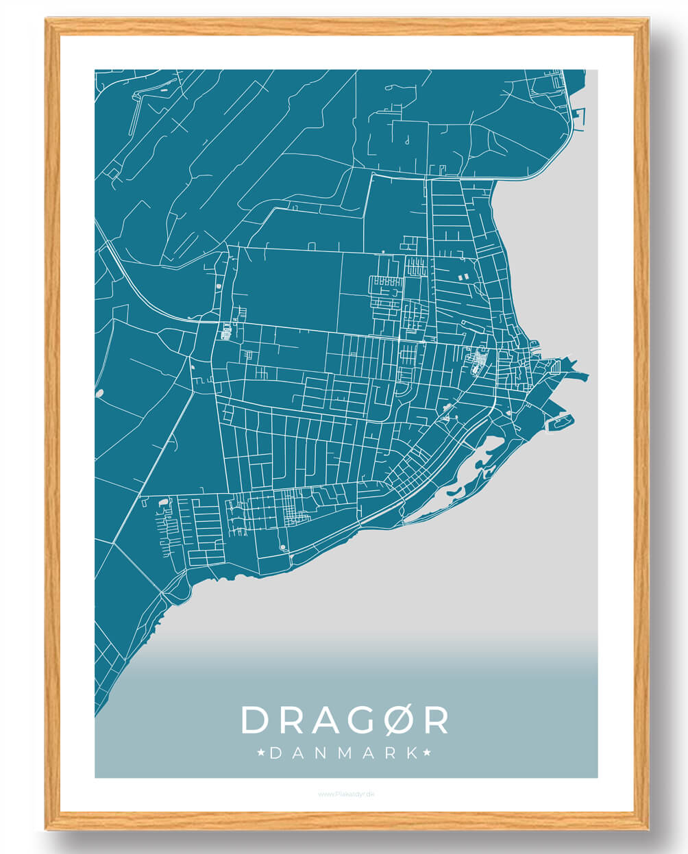 Dragør plakat - blå