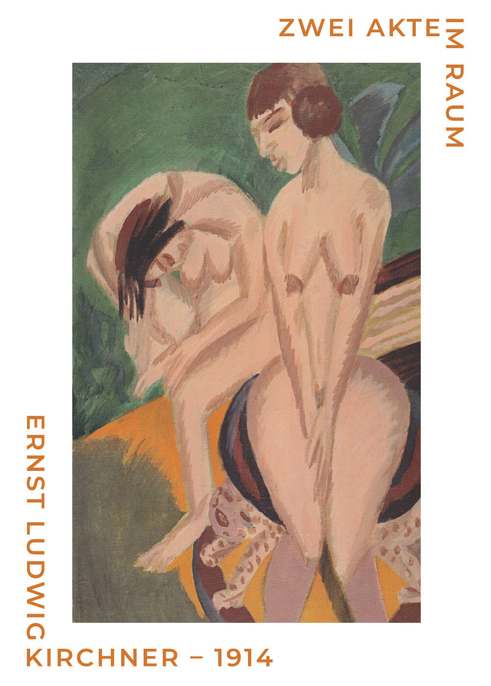 Zwei akteim raum - Ernst L. Kirchner museumsplakat