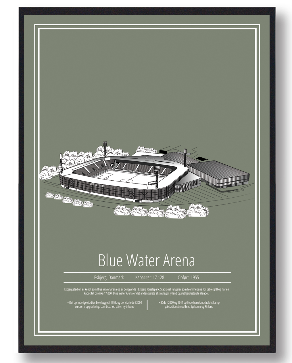 Blue Water Arena - Esbjerg  -  stadion plakat