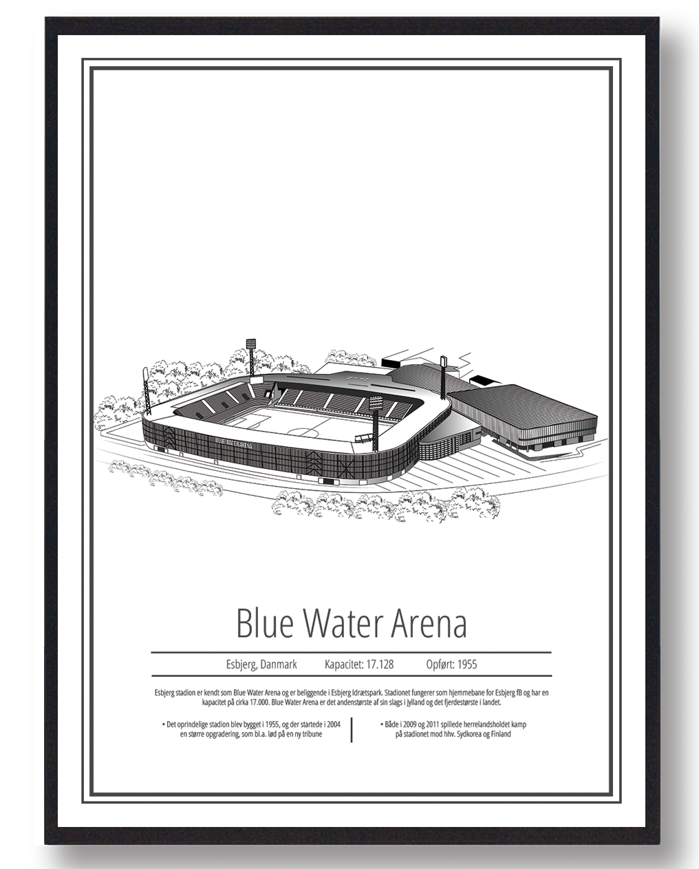 Blue Water Arena - Esbjerg  -  stadion plakat