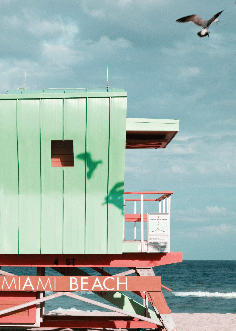 Retro Baywatch tower - Fotokunst plakat