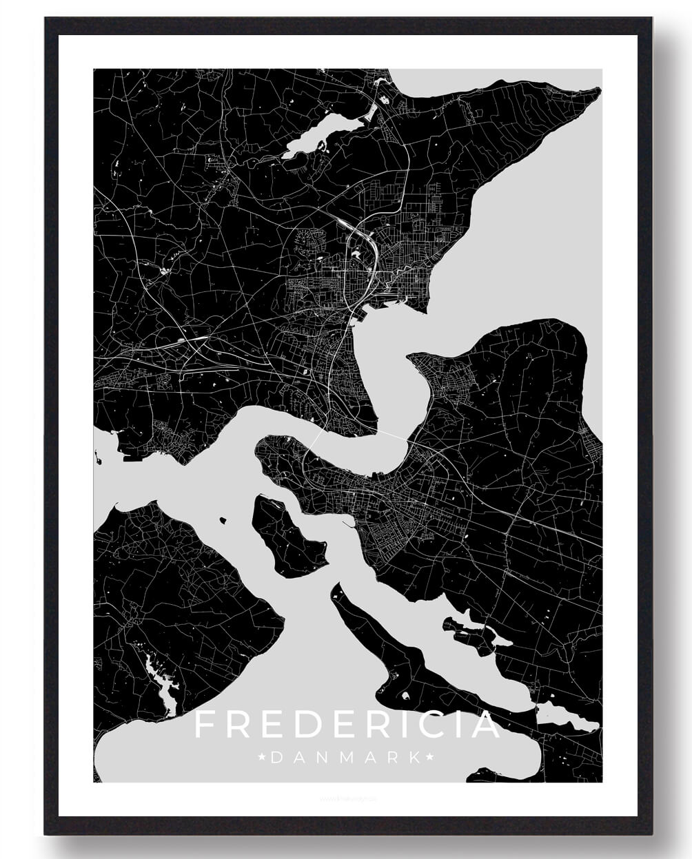 Fredericia plakat - sort