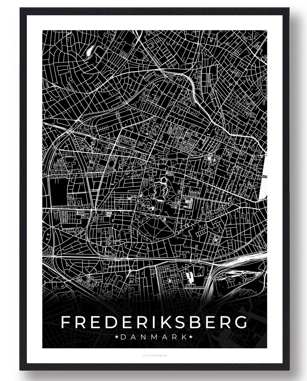 Frederiksberg plakat - sort