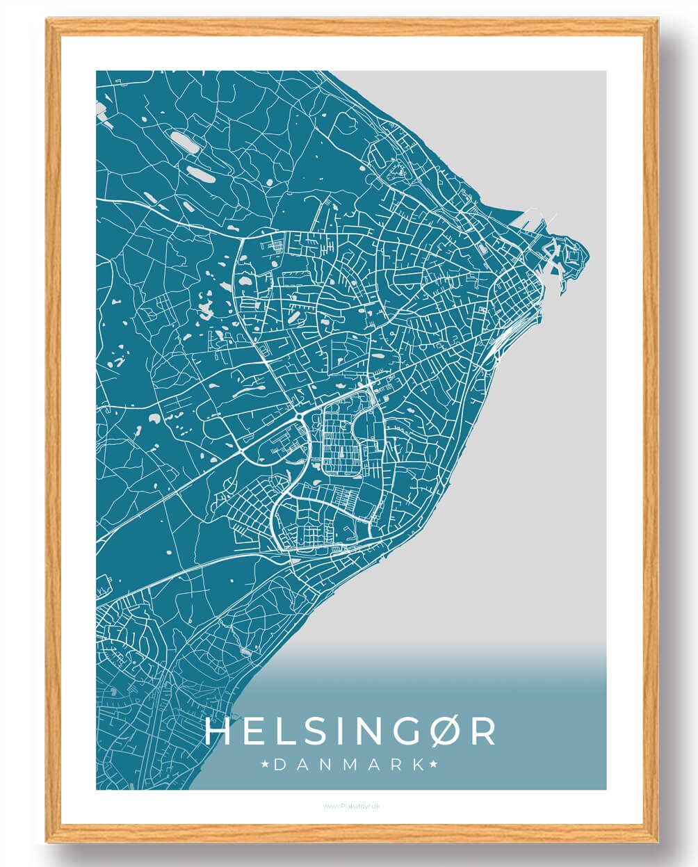 Helsingør plakat - blå