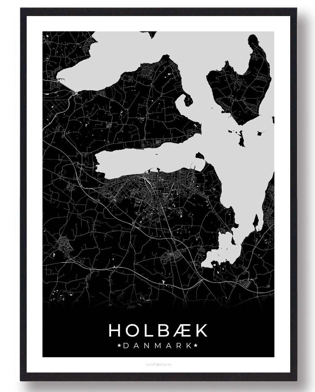 Holbæk plakat - sort