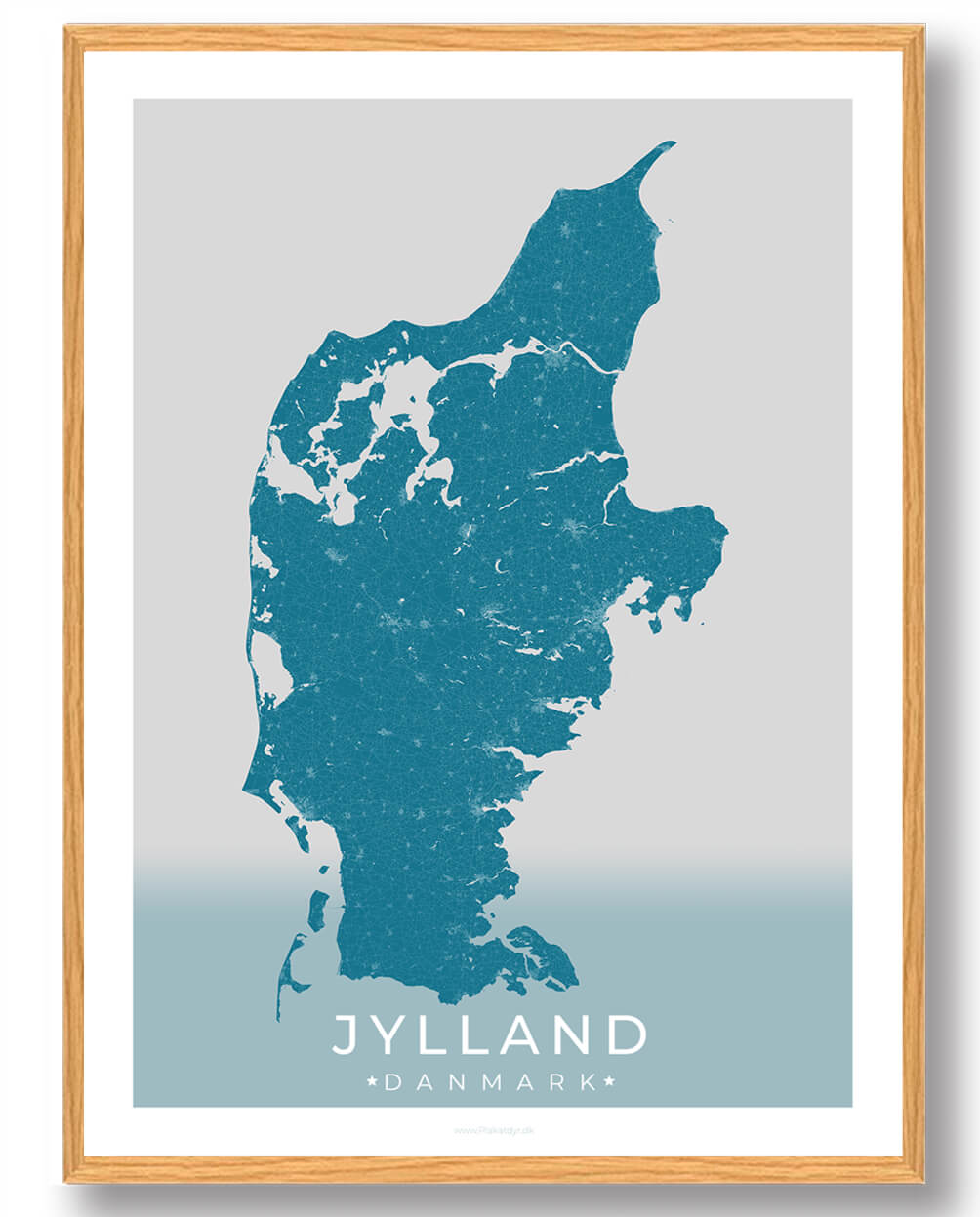 Jylland plakat - blå