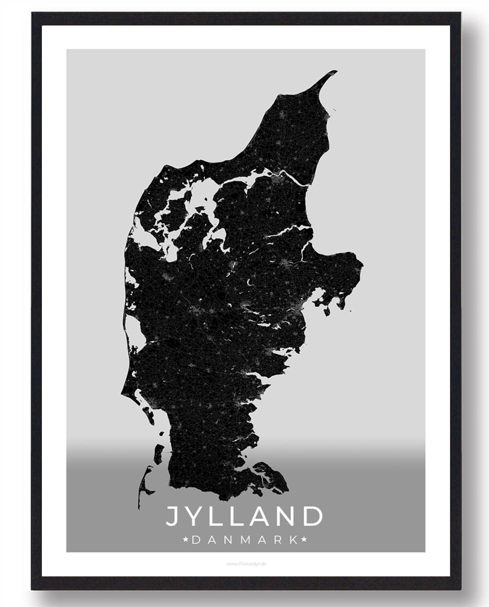 Jylland plakat - sort