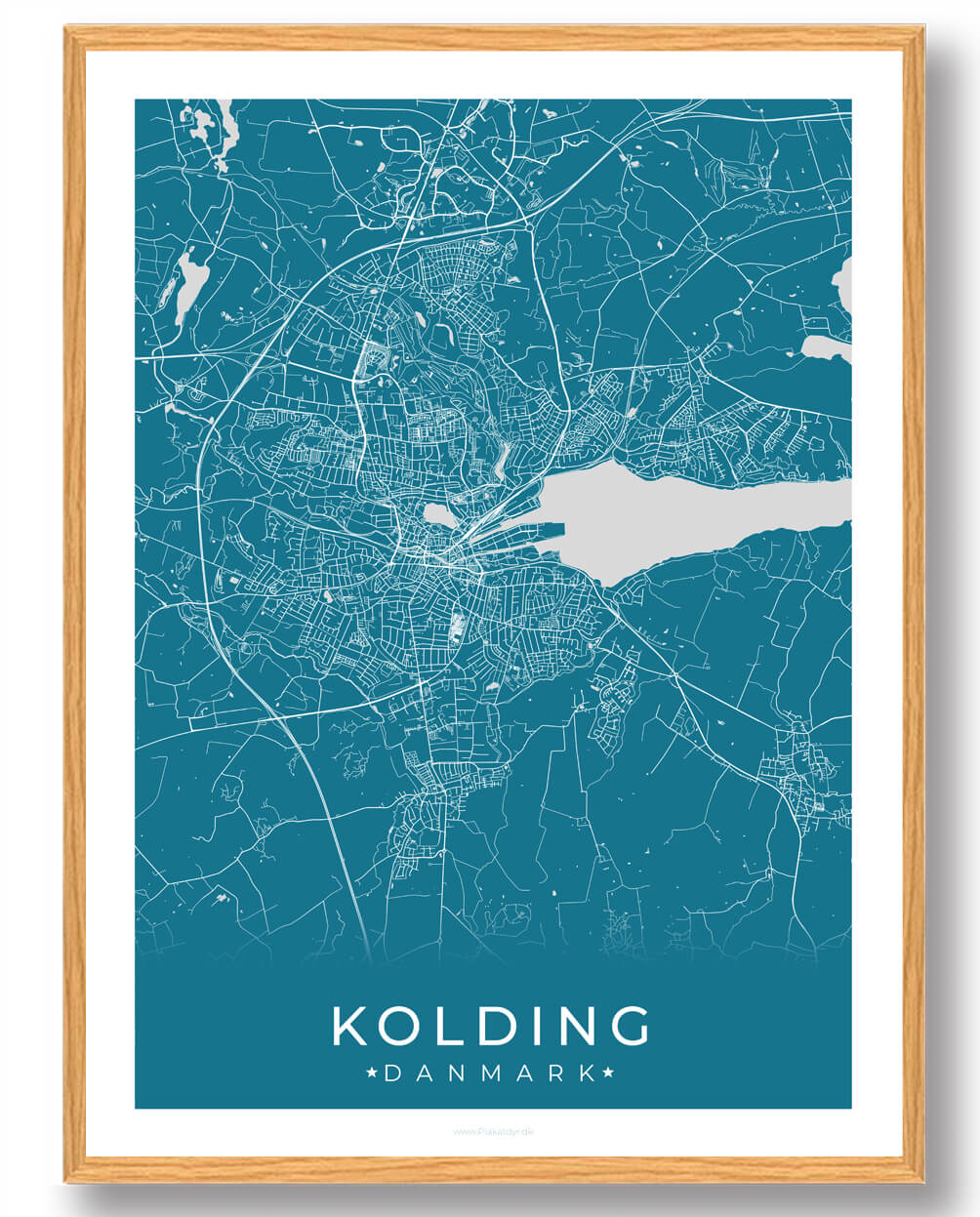 Kolding plakat - blå