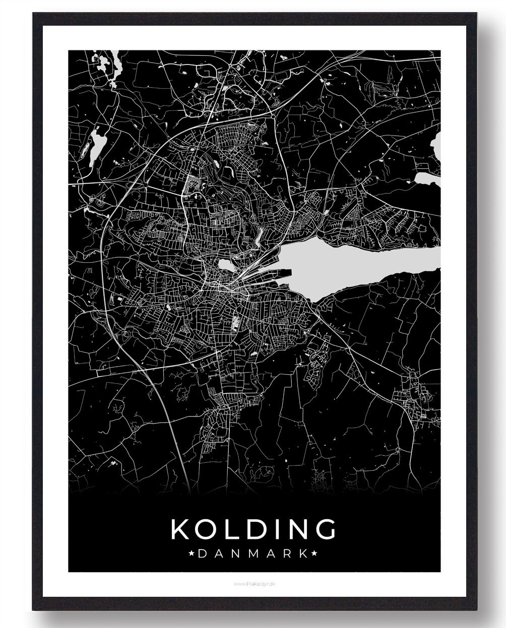 Kolding plakat - sort