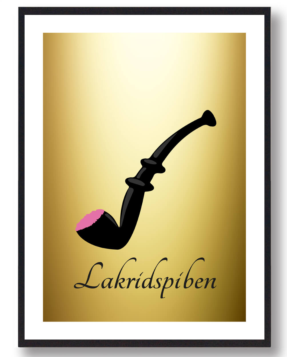 Guld Lakridspibeplakat (Limited edition)