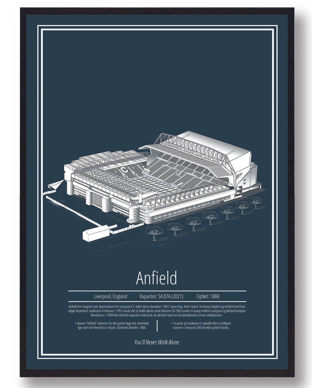 Anfield  -  Liverpool  -  stadion plakat