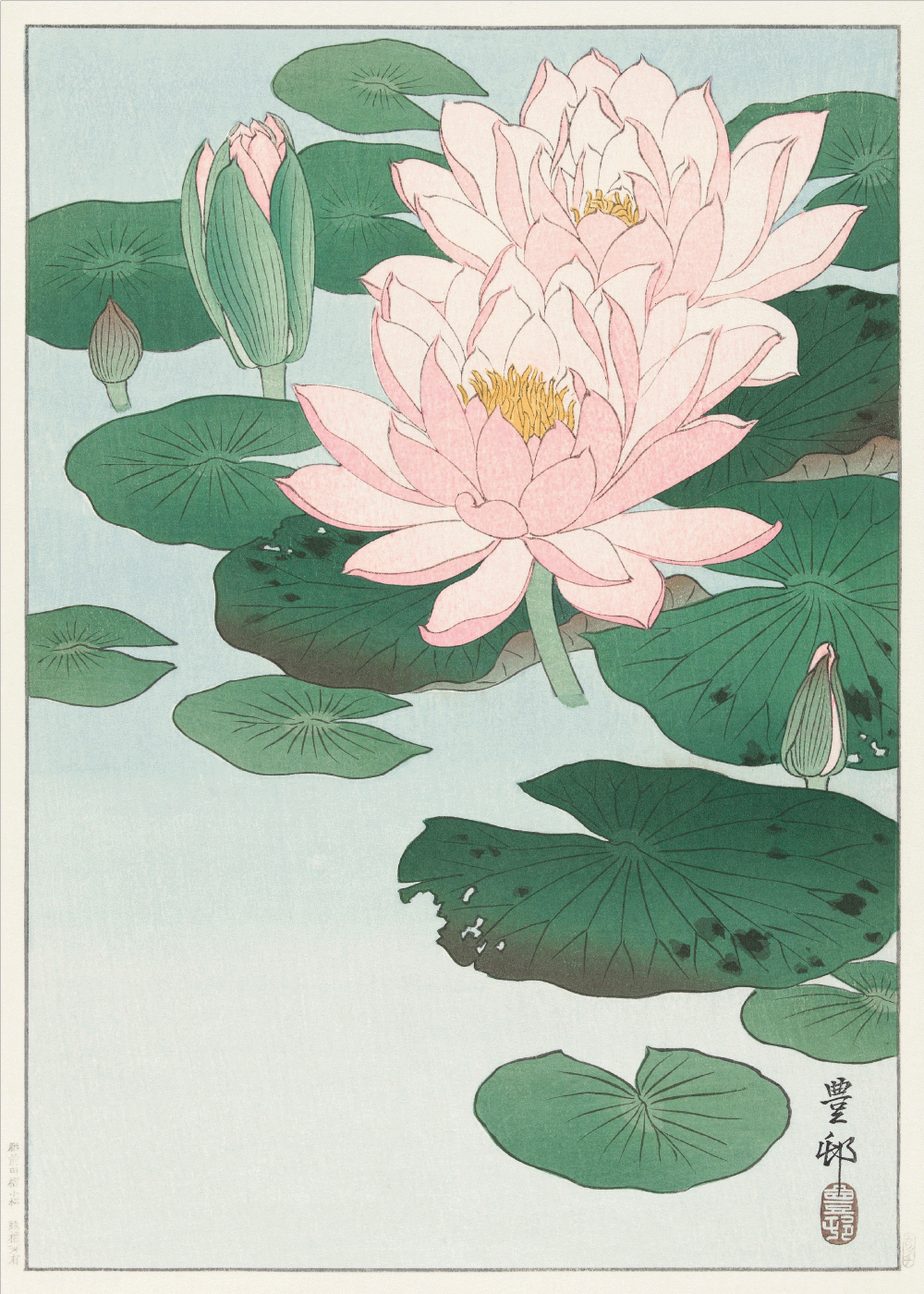 Waterlilies - Japansk kunstplakat