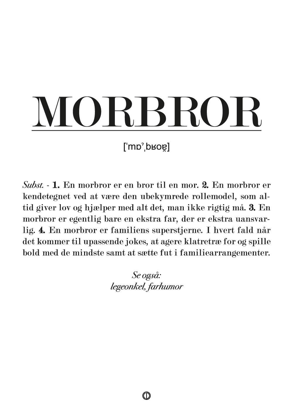 Morbror definition - plakat