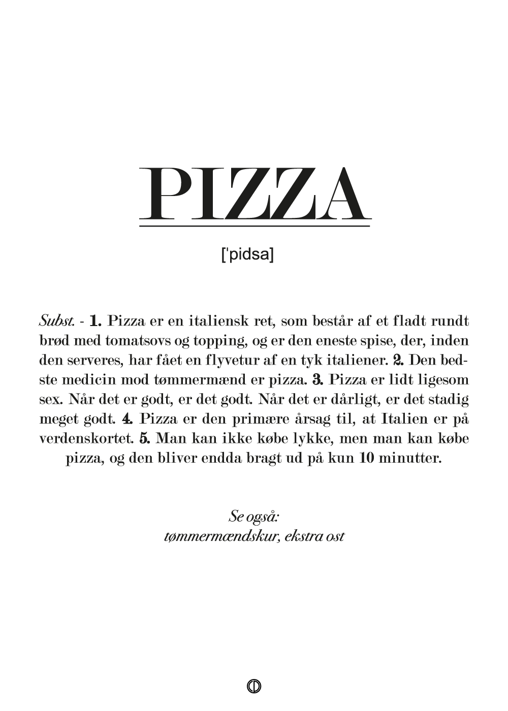 Pizza definition - plakat