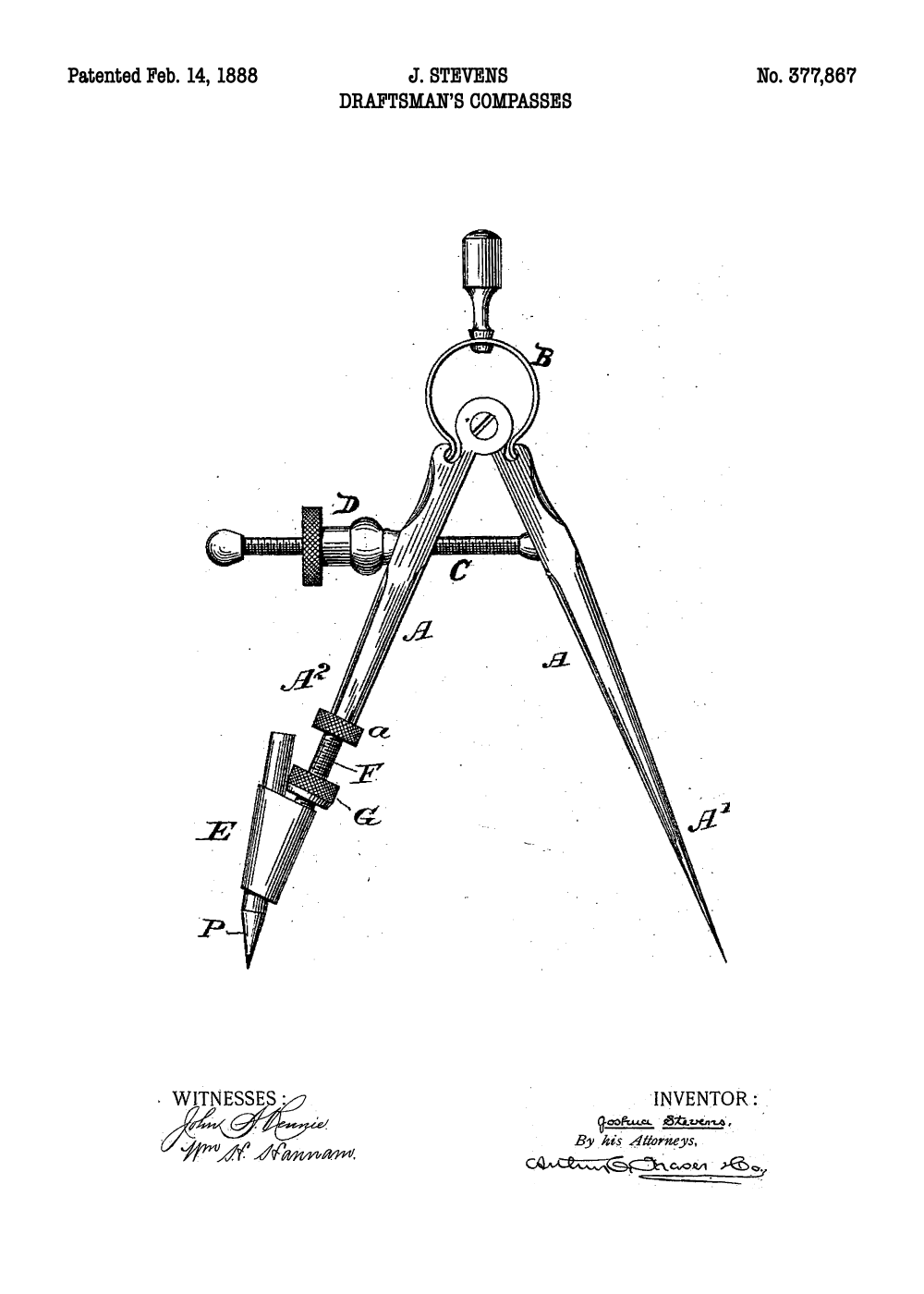 Passer plakat - Original patent tegning