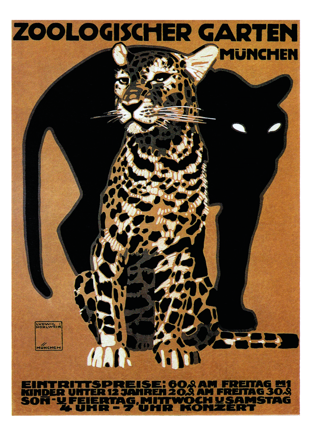 München Zoo plakat - Leopard