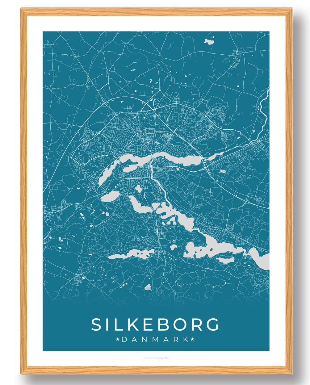 Silkeborg plakat - blå