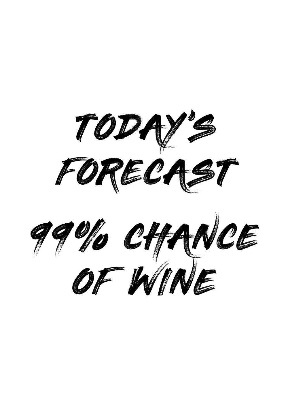 99% chance of wine - Vin plakat