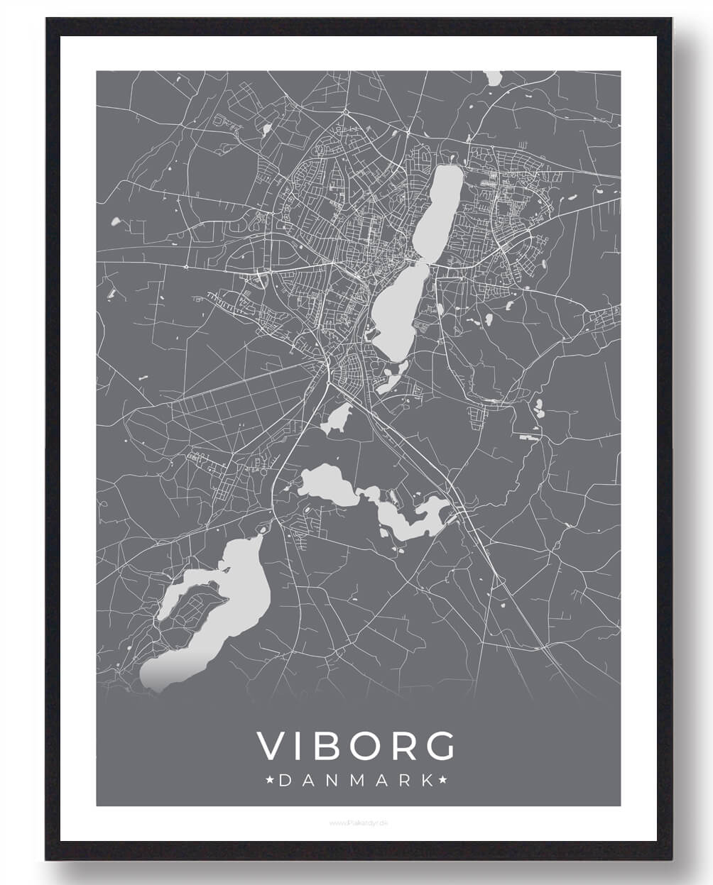 Viborg plakat - grå