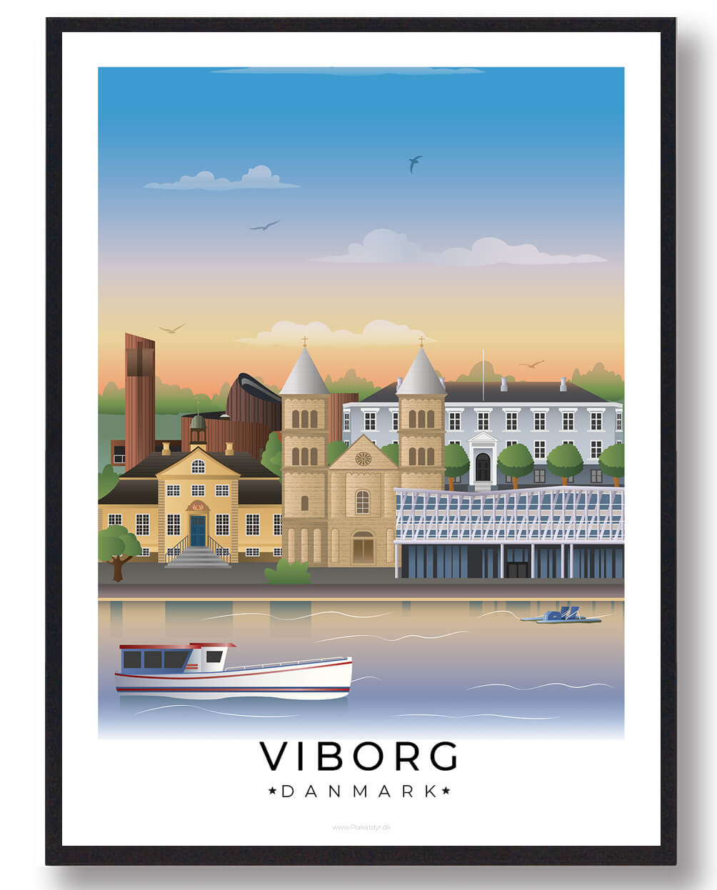 Viborg plakat med hvid kant
