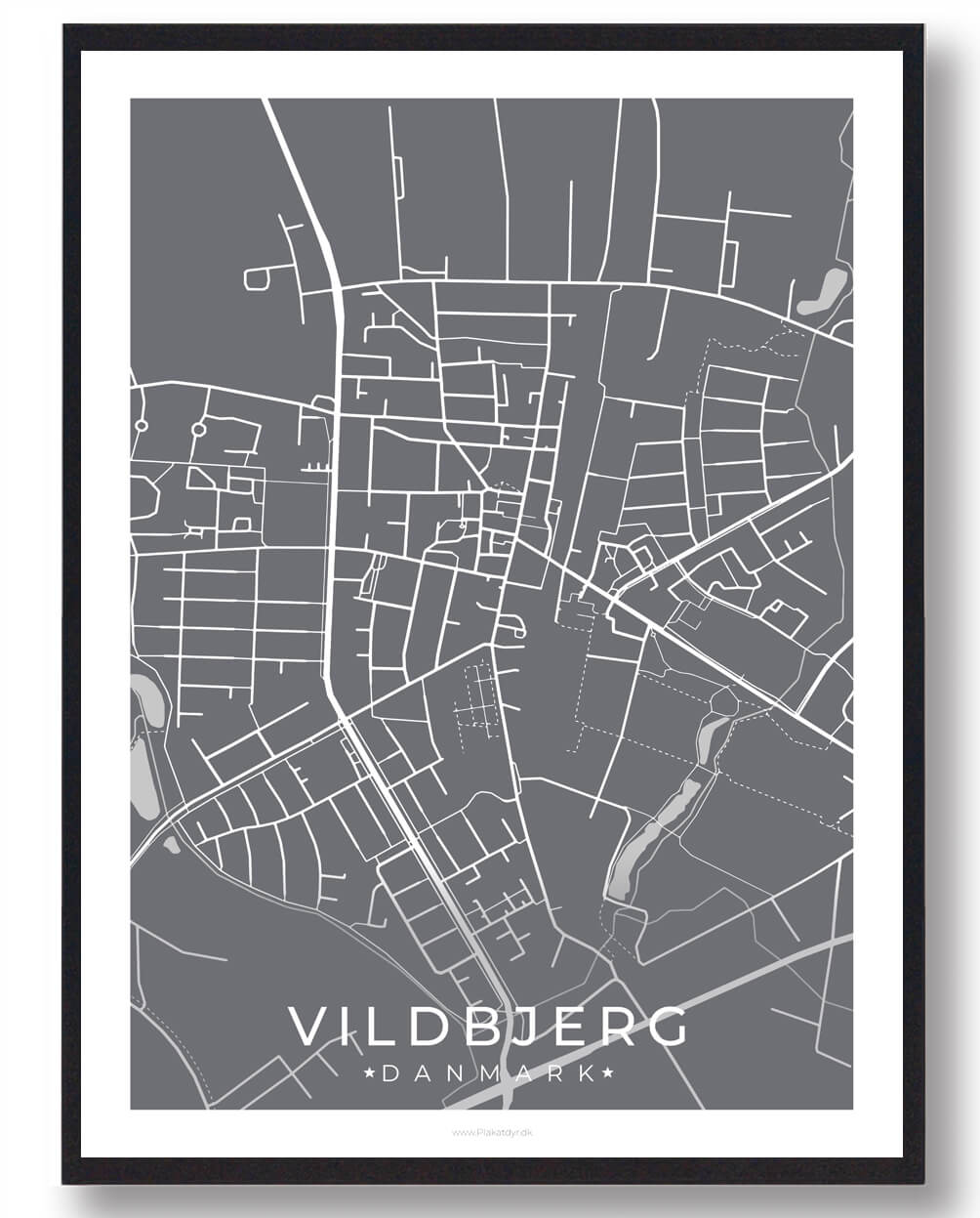 Vildbjerg plakat - grå