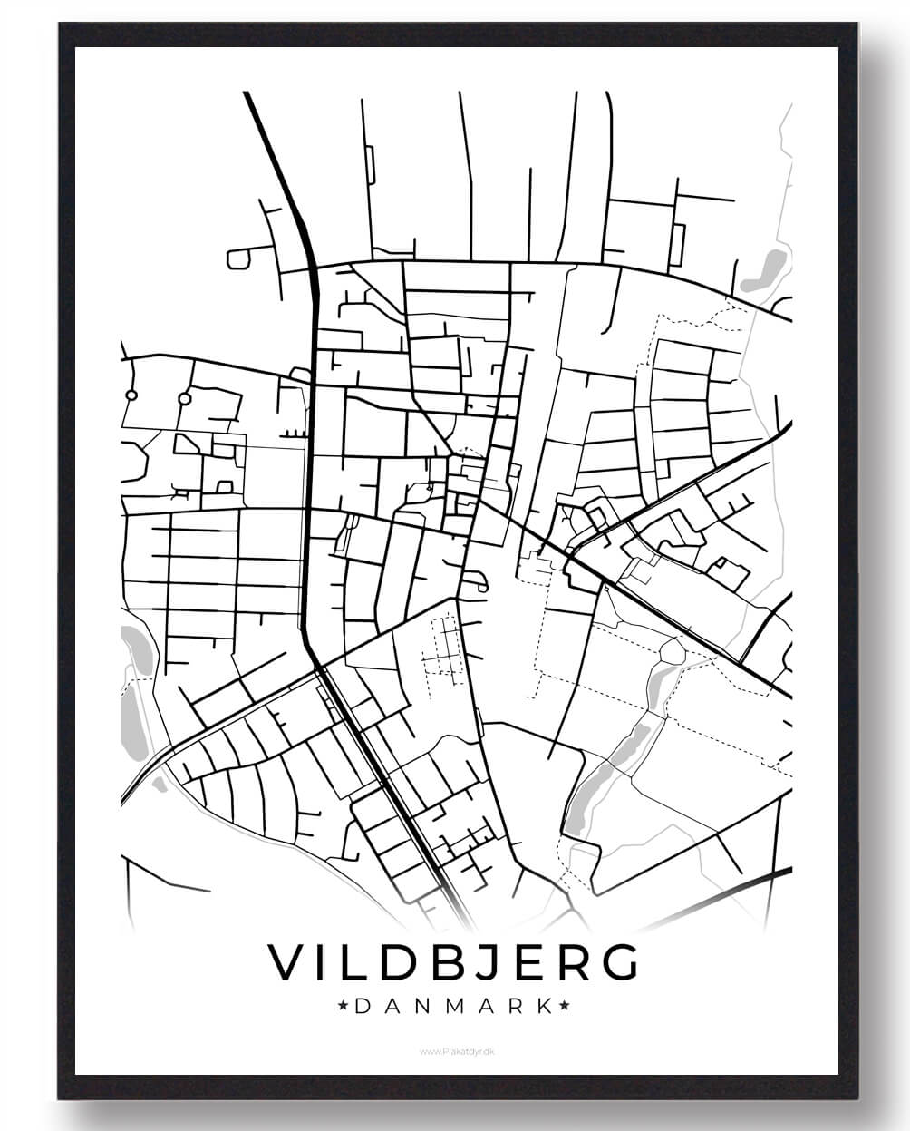 Vildbjerg plakat - hvid