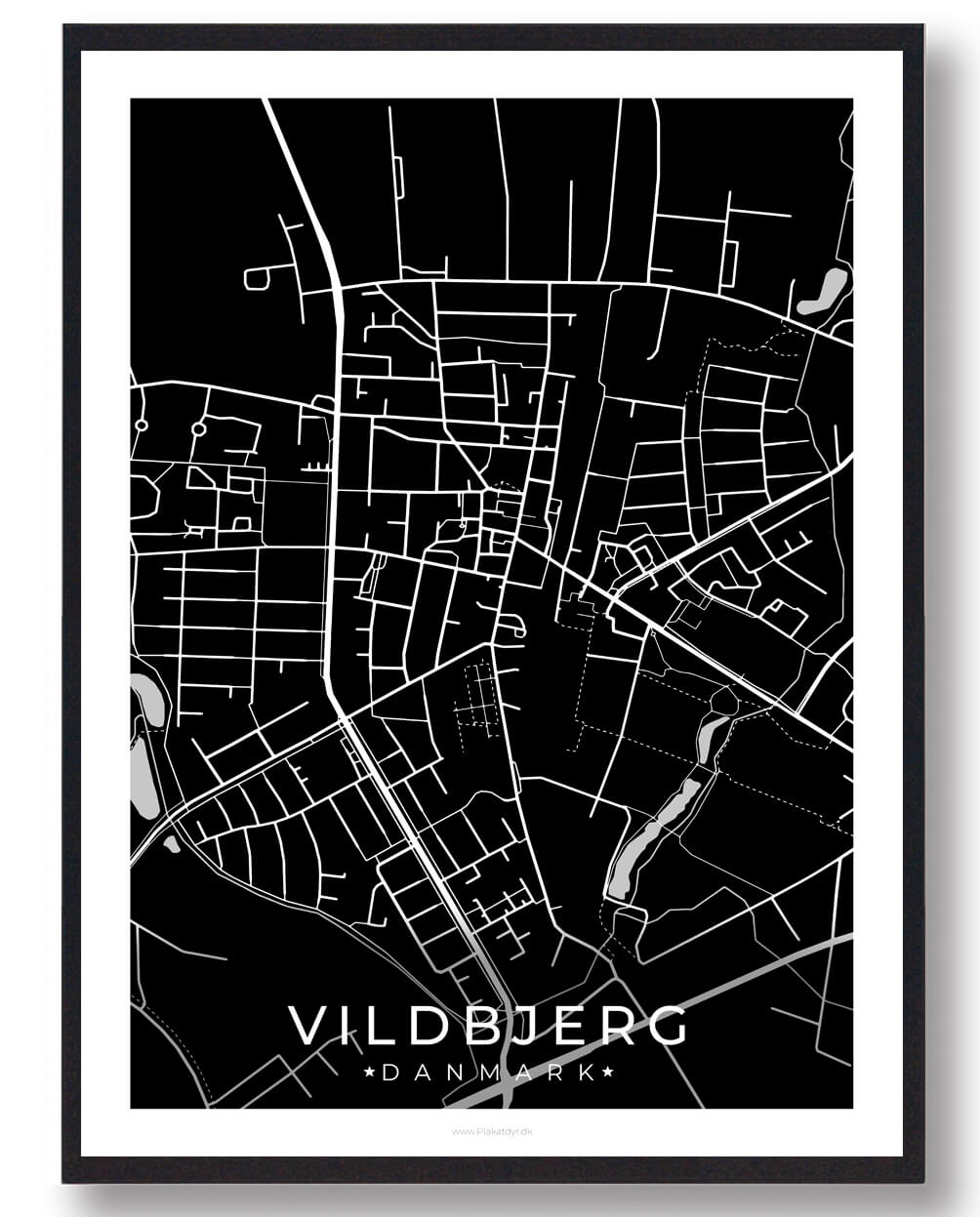 Vildbjerg plakat - sort