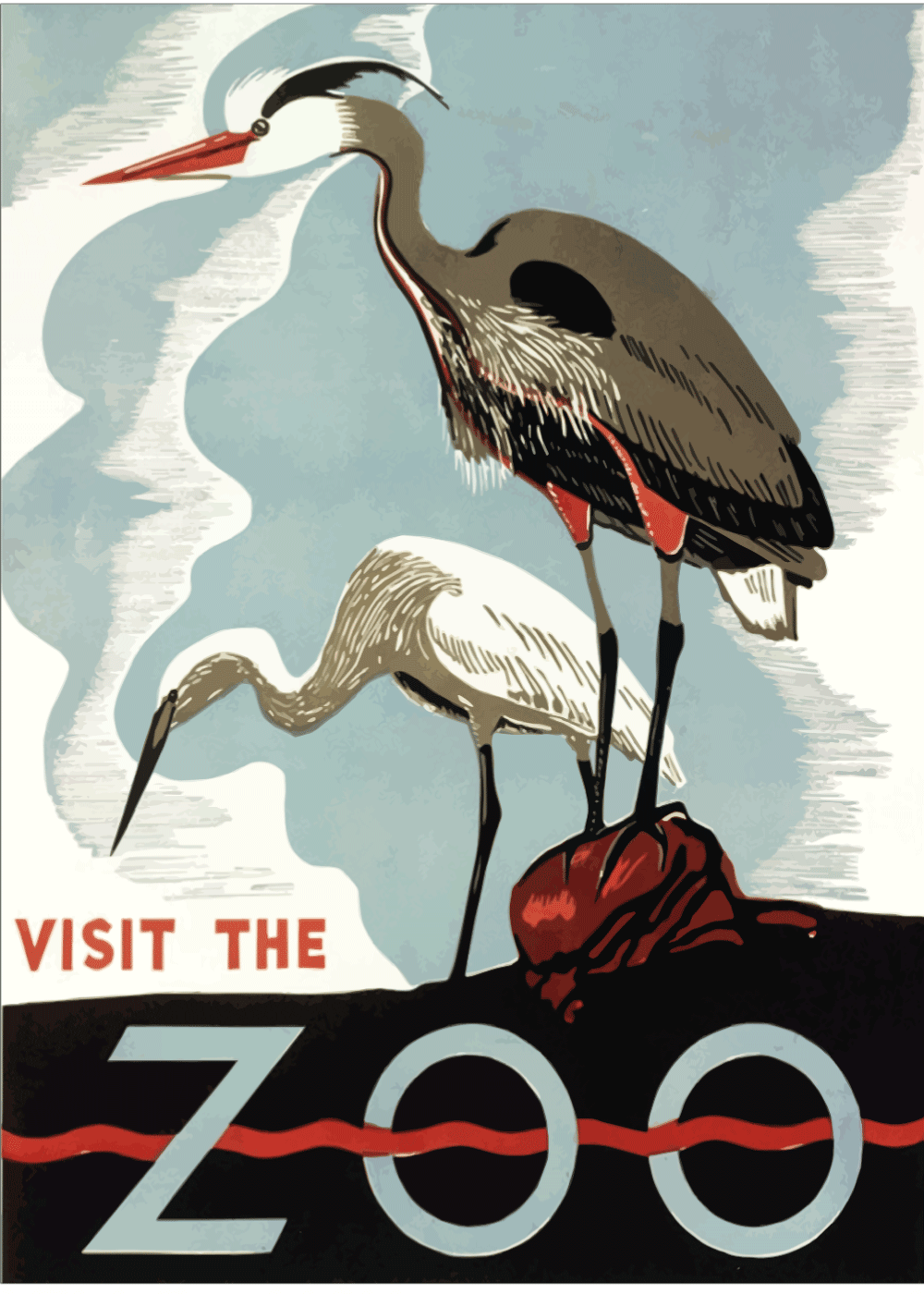 Zoo plakat - Stork