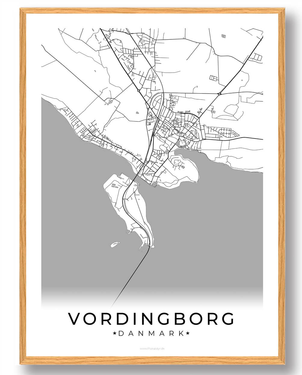 Vordingborg plakat - hvid