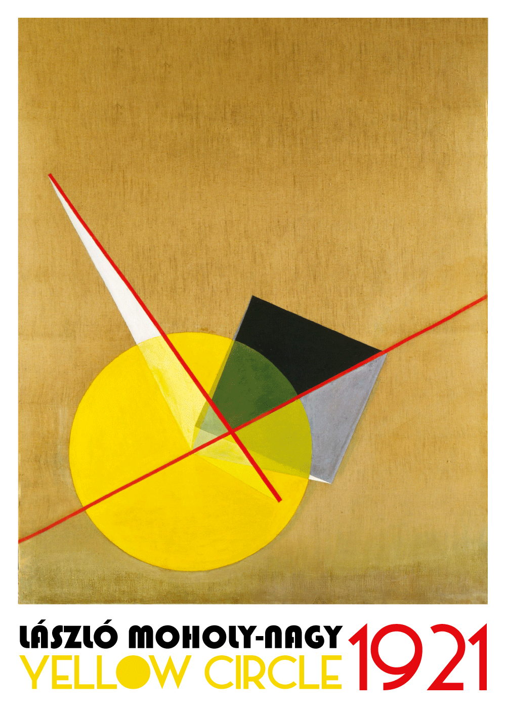 Yellow Circle Bauhaus - László Moholy-Nagy kunstplakat