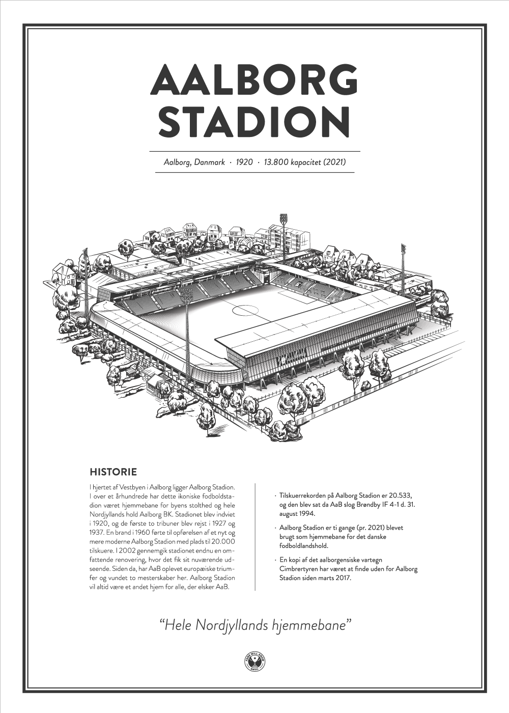 Aalborg Stadion - AaB arena - stadionplakat